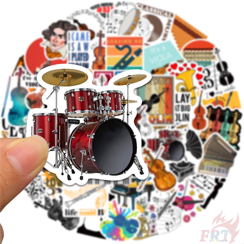 ❉ Sticker Dán Trang Trí Hình Nốt Nhạc Cổ Điển 01 ❉ Bộ 52 Sticker Chống Thấm Nước Họa Tiết Doodle Hợp Thời Trang