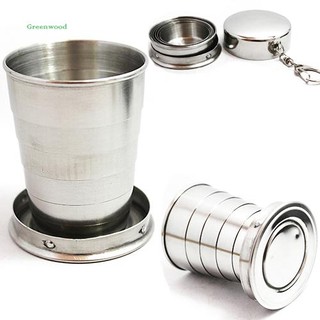 Ly uống nước xếp gọn chất liệu inox 75ml tiện dụng