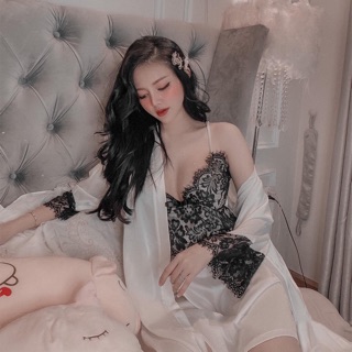 Set đồ ngủ áo choàng lụa