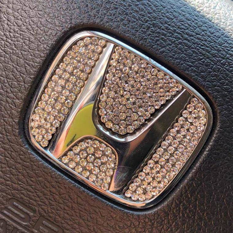 trang dađời Honda Car Logo Civic Vô lăng Sticker trang trí nội thất ô tô