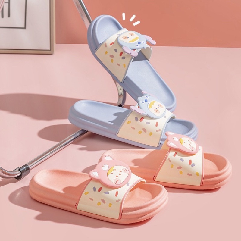Dép quai ngang dễ thương đế bánh mì êm bé cosplay - Ảnh thật shop chụp