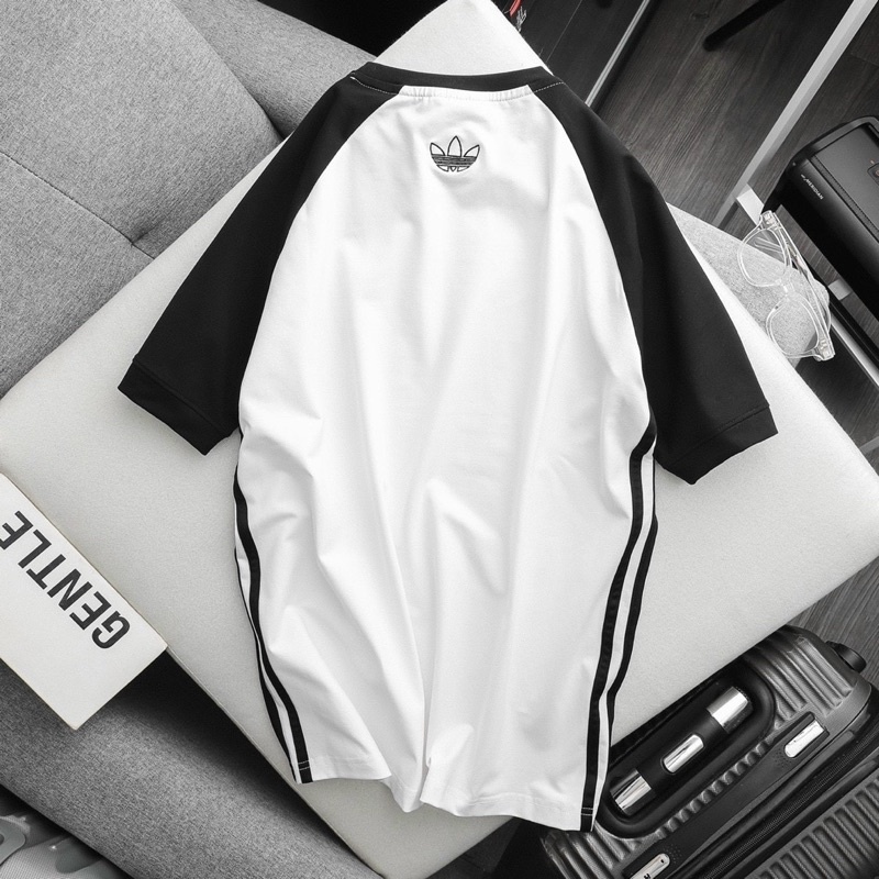 Áo thun cộc tay Raglan Ad chất cotton 4 chiều full tag made in cambodia