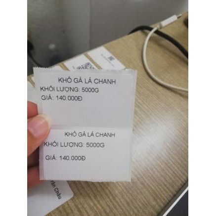 Giấy In Tem Trà Sữa 30x50 mm - Giấy in Mã Vạch 3x5 cm CHO MÁY IN TEM