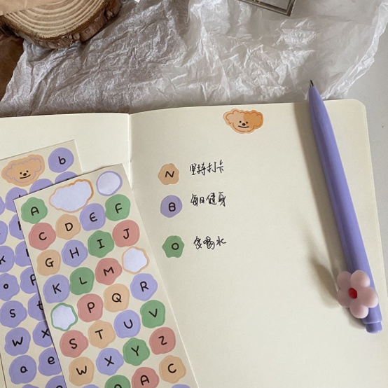 Tấm Nhãn Dán Chữ Dán Trang Trí Sổ Lưu Niệm