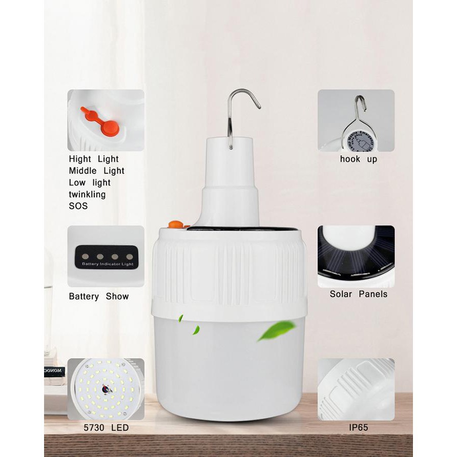 BÓNG ĐÈN  LED TÍCH ĐIỆN SIÊU SÁNG CÓ NĂNG LƯỢNG MẶT TRỜI | BigBuy360 - bigbuy360.vn