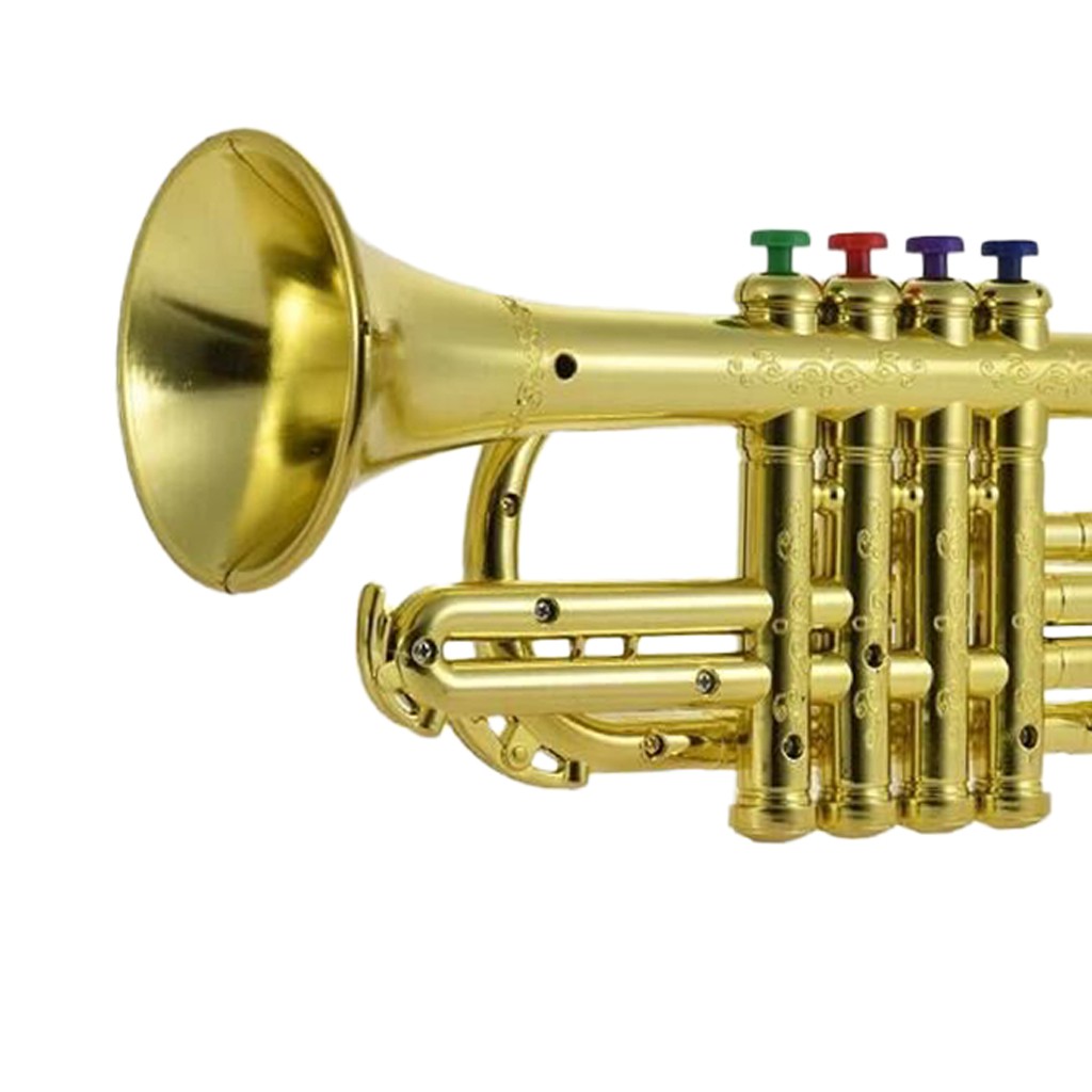 Kèn trumpet 3 màu xi vàng cho bé