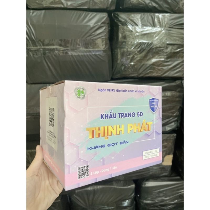 1 thùng Khẩu trang y tế kháng khuẩn 5D Thịnh Phát dành cho người lớn