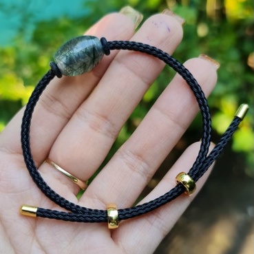 VÒNG TAY LU THỐNG TÓ.C XANH LÁ TRONG