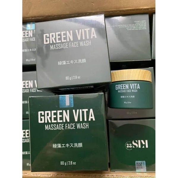 Bột Rửa Mặt Green Vita kiss 22[ Chính hãng _ date mới)