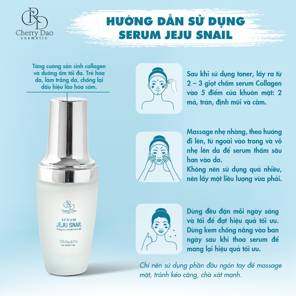 SERUM Dưỡng Trắng Da - Chống Lão Hóa - nâng cơ -  Jeju Snail CRD