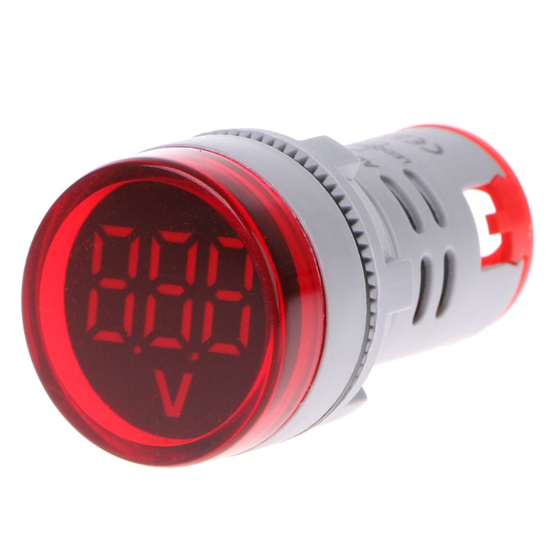 Vôn kế điện tử kỹ thuật số AC 60-500V có đèn chỉ báo 22mm