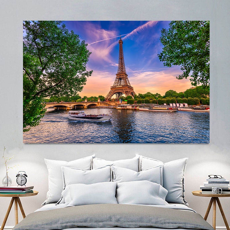 Tranh Dán Tường Hình Tháp Eiffel Paris