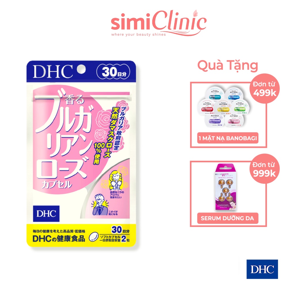 Viên uống thơm cơ thể DHC Nhật Bản hương hoa hồng khử mùi body bổ sung vitamin E làm đẹp dưỡng da chống lão hóa nam nữ