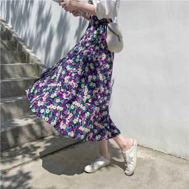 Chân váy hoa nhí vintage chéo vạt siêu xinh🌸 CV6613 Hàng Quảng Châu
