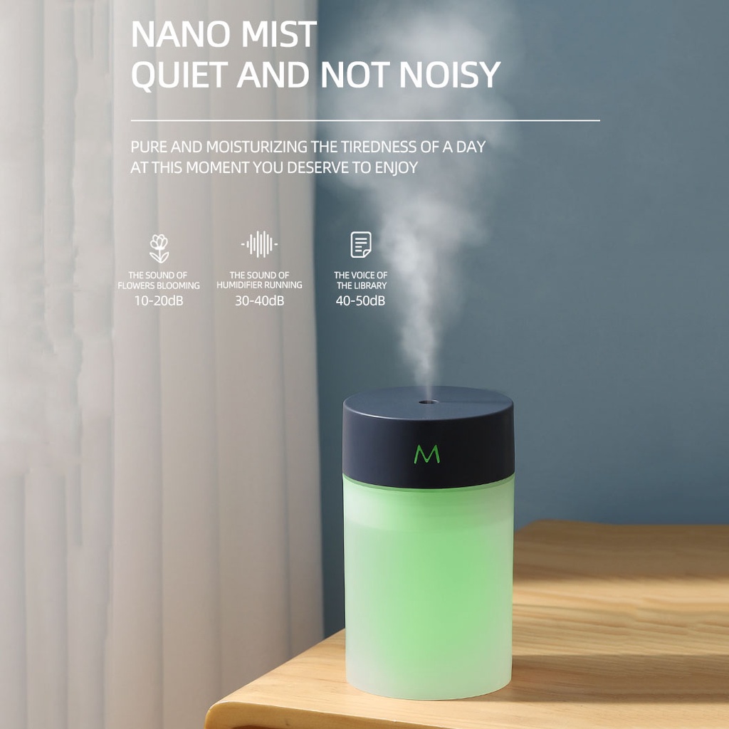 Máy khuếch tán tinh dầu Tạo Độ Ẩm Không Khí 260/360ML Tích Hợp Đèn LED