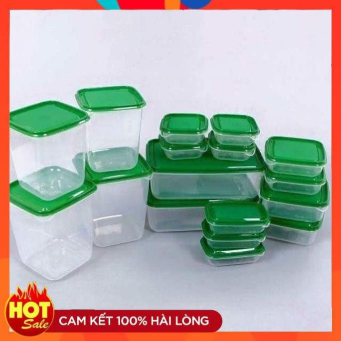 Bộ Hộp 17 Món  - Set 17 Hộp Nhựa Cao Cấp Đựng Thực Phẩm Bảo Quản Tủ Lạnh [XẢ KHO]