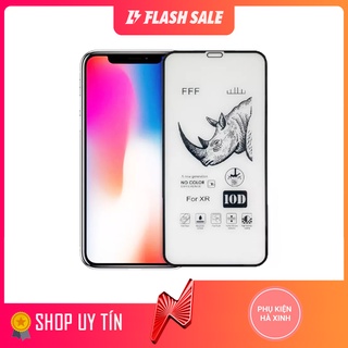 Kính cường lực iPhone FULL MÀN 10D Tê Giác cho 6splus/7/7plus/8/8plus/x/xr/xs/11/12/pro/max/plus/promax iPhone