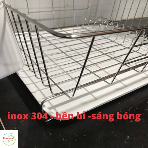 Rổ úp chén bát inox 304(kèm khay hứng nước)