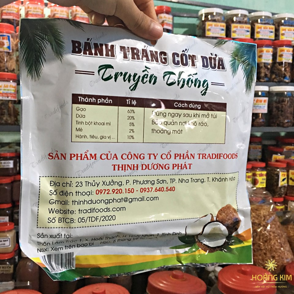 ⚡️ Bánh tráng cốt dừa Bình Định túi 75g⚡️ Thơm ngon khó cưỡng