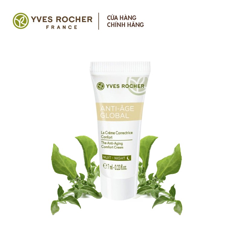 Kem Dưỡng Chống Lão Hóa Ban Đêm Yves Rocher Mini The Anti-Aging Comfort Cream Night Care 7ml