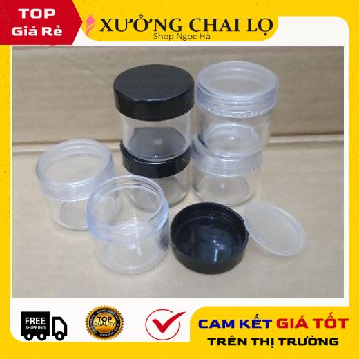 Hủ Đựng Kem ❤ GIÁ RẺ NHẤT ❤ Hủ nhựa chiết mỹ phẩm trong 30g,50g có lót đựng kem , phụ kiện du lịch