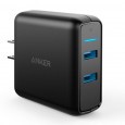 Sạc Anker PowerPort Speed 2 cổng 39W Quick charge 3.0 A2025 Đen