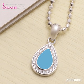 Mặt dây chuyền bạc Ý 925 Bạc xinh Huệ Ngân - Hình Giọt nước ZP086