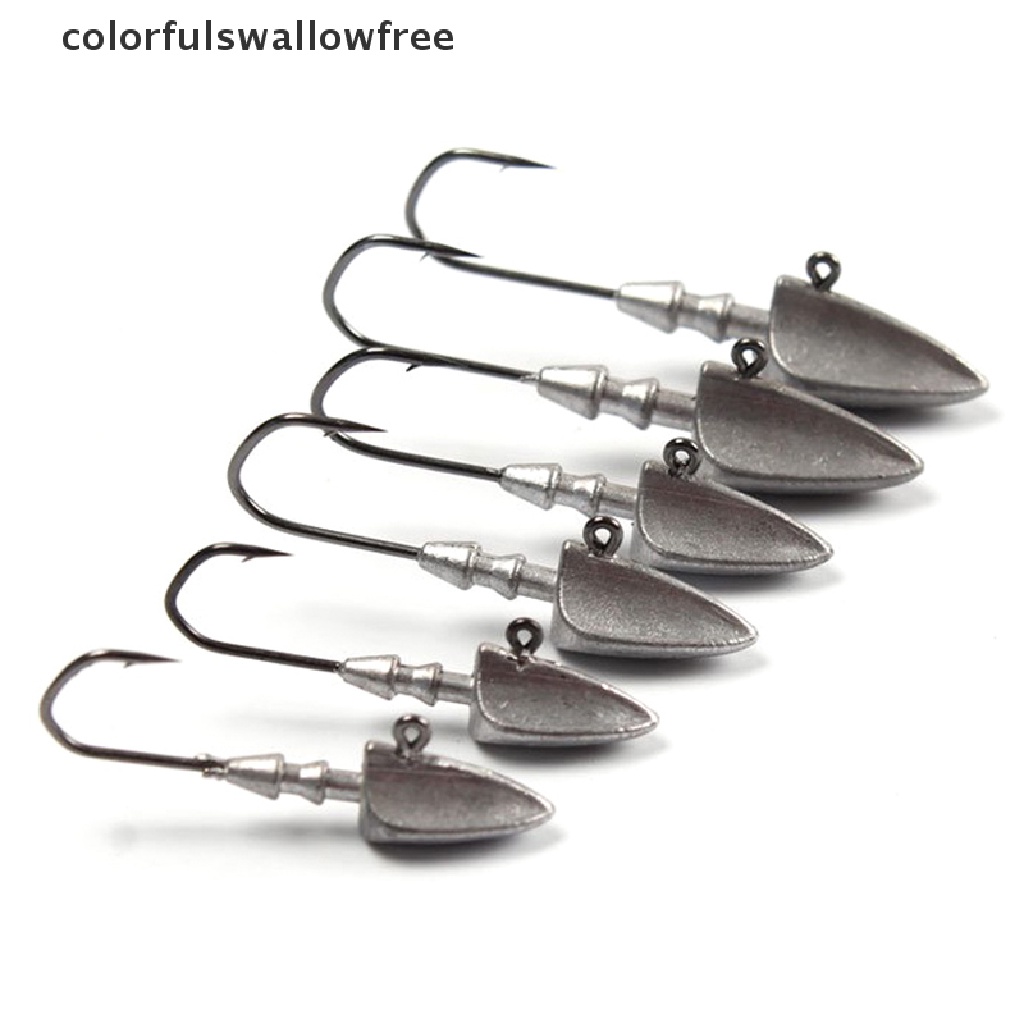 Colorfulswallowfree 3.5g 5g 7g 10g 14g 21g Jighead Fishhooks Worm Fishing Lure Hook Soft Lure ABC