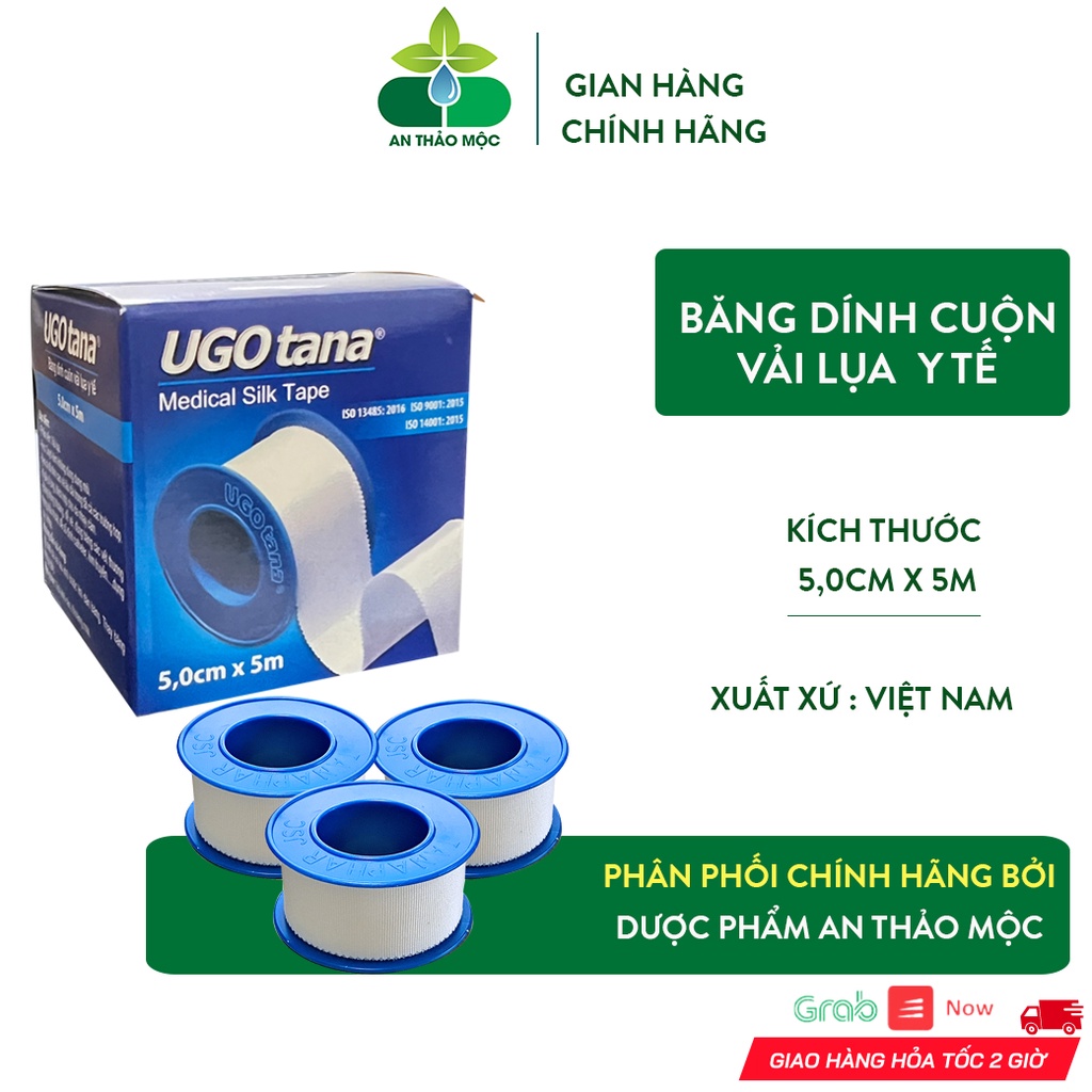 Băng Dính Cuộn Vải Lụa Y Tế Ugo Tana Tanaphar.Thuận Tiện Sử Dụng