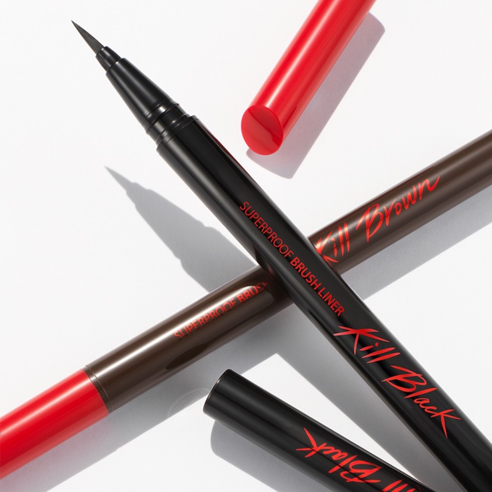 Kẻ mắt nước Clio Superproof Brush Liner 0.55ml - Bút kẻ viền mắt không lem không trôi chống nước