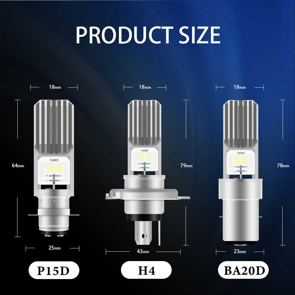 1pcs Motorcycle headlight KEVANLY P15D