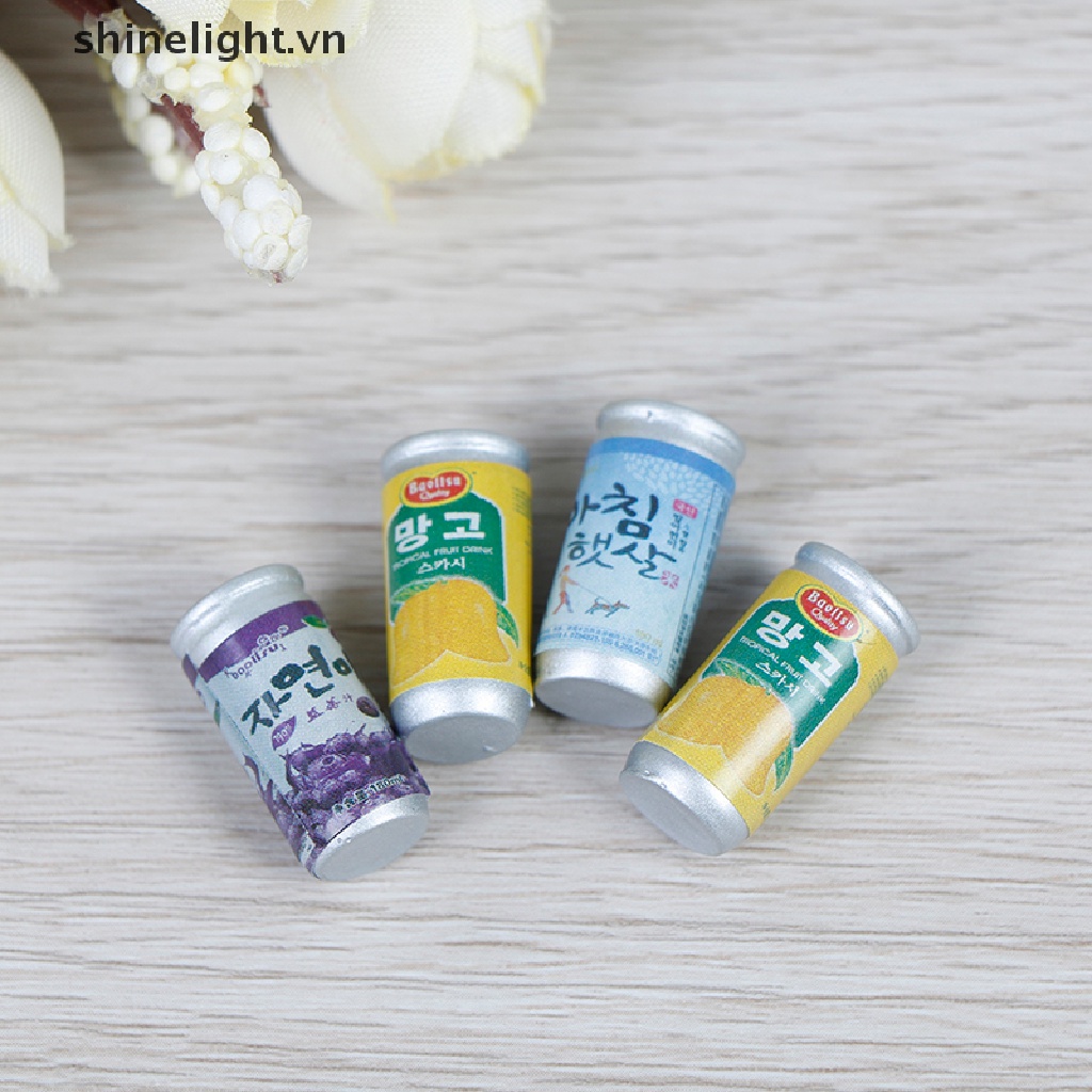 Set 4 Lon Nước Mini Tỉ Lệ 1: 12 Dùng Trang Trí Nhà Búp Bê