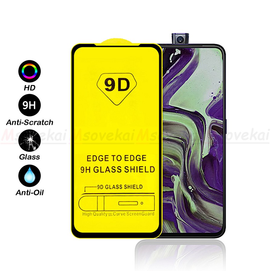Miếng Dán Kính Cường Lực Full Màn 9D Cho Oppo F11 Pro - Đen