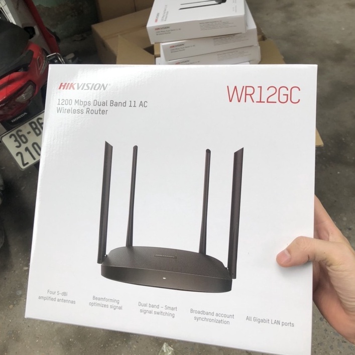 Bộ phát Wifi Hikvision DS-3WR12GC (WIRELESS ROUTER) I Băng tần kép chuẩn  AC1200 I Hàng chính hãng I Bảo hành 24 tháng