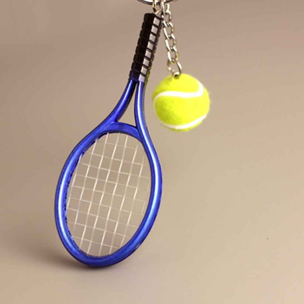 Móc khóa hình chiếc quần vợt + bóng tennis mini sáng tạo