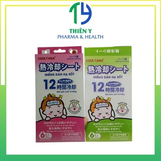 Miếng Dán Hạ Sốt Cooltana, Miếng Hạ Sốt Trẻ Em, mát lạnh suốt 12 tiếng, nguồn gốc thảo dược - Thiên Y Pharmacy
