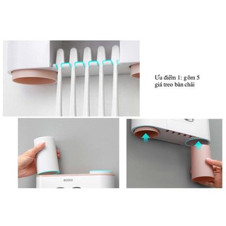 Trọn bộ 4 món kệ để bàn chải đánh răng