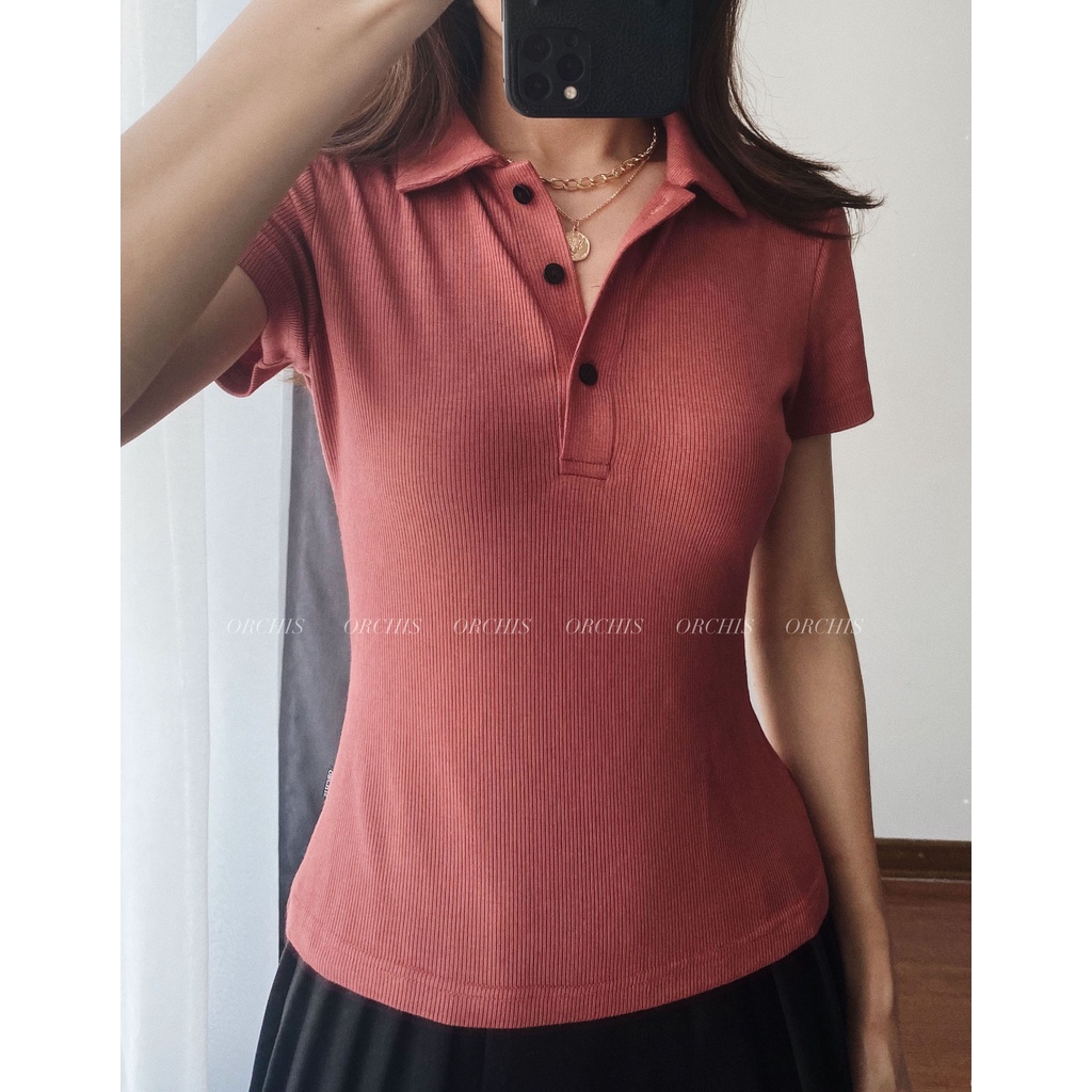 ORCHIS Áo thun gân polo (Ảnh thật) | BigBuy360 - bigbuy360.vn