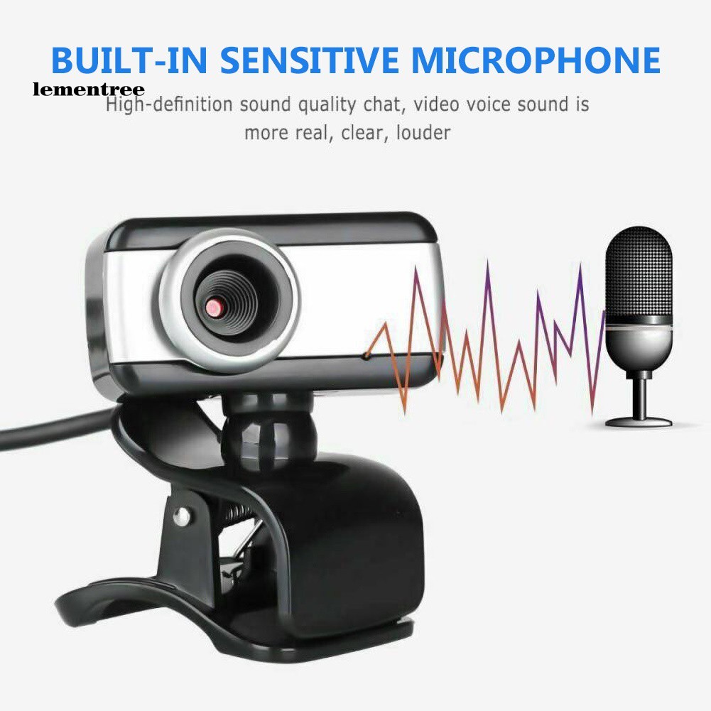 ✡WYB✡USB 2.0 640x480 Video Record Webcam Web Camera with Mic for Desktop Computer PC