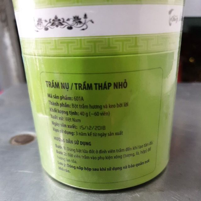 Hộp trầm hương thượng hạng (60 viên)