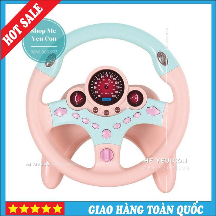 Đồ Chơi Vô Lăng Tập Lái Cho Bé Có 2 Màu Cho Bé Trai Và Gái, Đồ Chơi Trẻ Em Bằng Nhựa ABS 🌸HOT SALE🌸