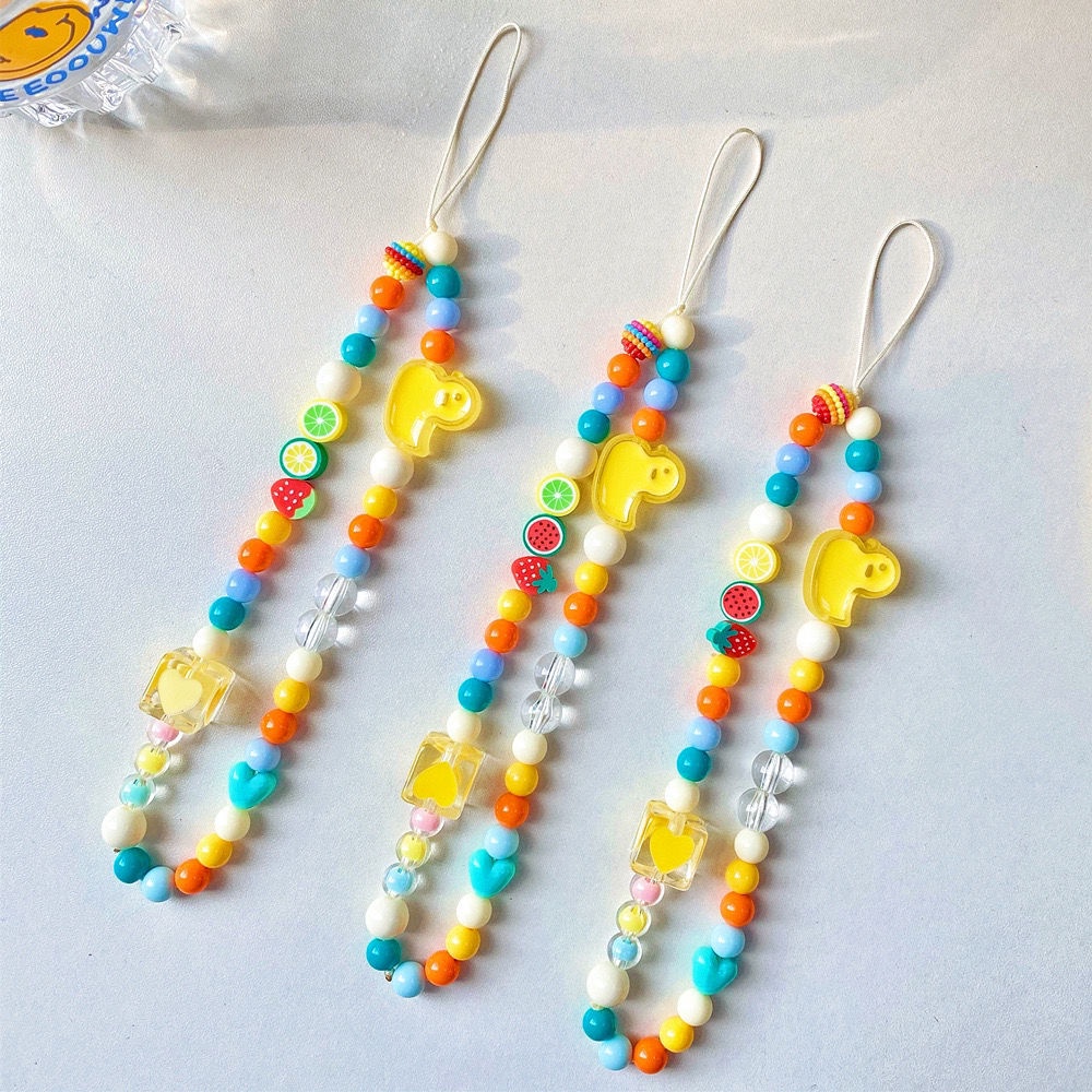 Dây Đeo Điện Thoại Xâu Hạt DIY Hình Vịt Hoạt Hình Trang Sức Dành Cho Nữ