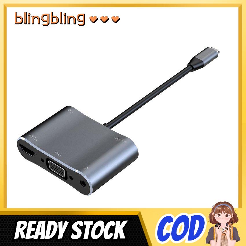 Bộ Chuyển Đổi Âm Thanh Và Hình Ảnh 5 Trong 1 Type-C Sang Hdmi-Compatible | BigBuy360 - bigbuy360.vn