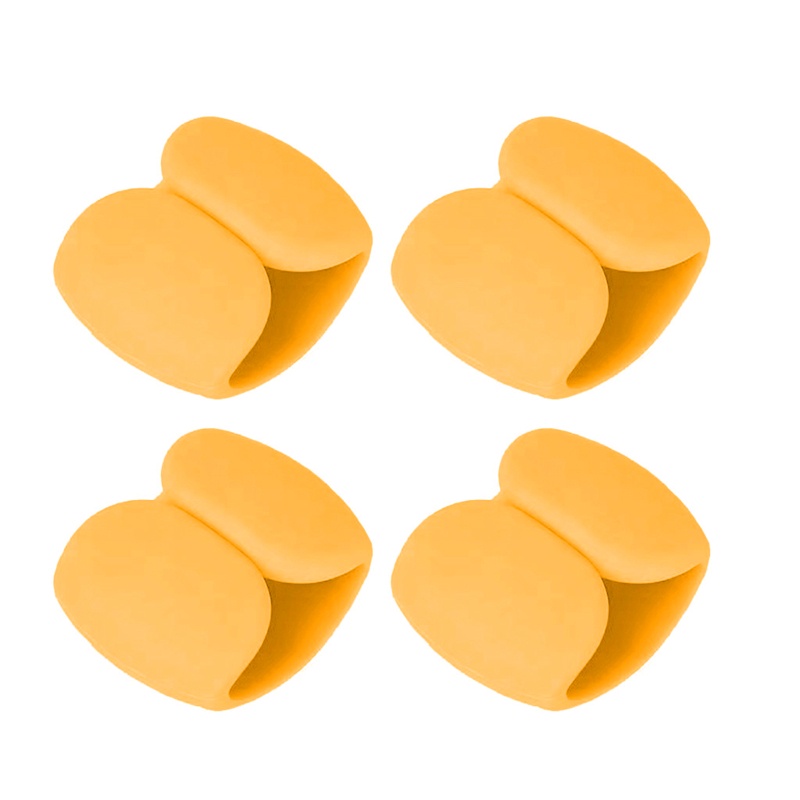 Bộ 4 Giá Đỡ Dây Cáp Sạc USB Hình Tròn Màu Trơn Tiện Dụng Cho Gia Đình / Văn Phòng