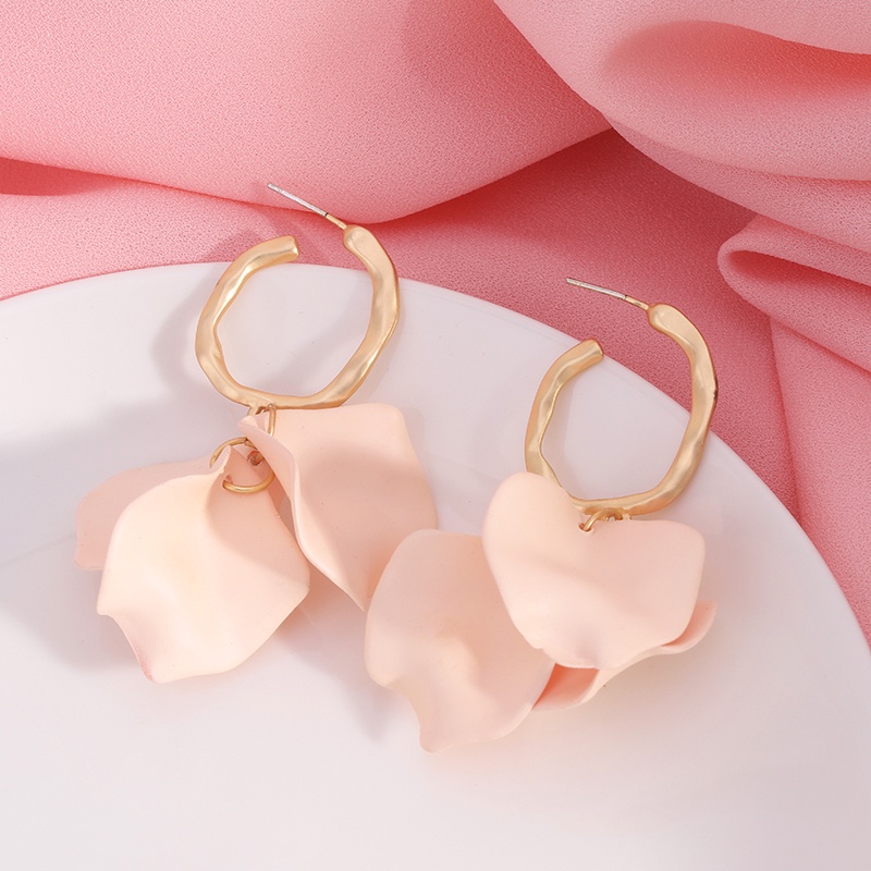 Bông Tai Hình Cánh Hoa 3 Màu Bằng Hợp Kim Acrylic Phong Cách Hàn Quốc Ngọt Ngào Thời Trang Cho Nữ OG074