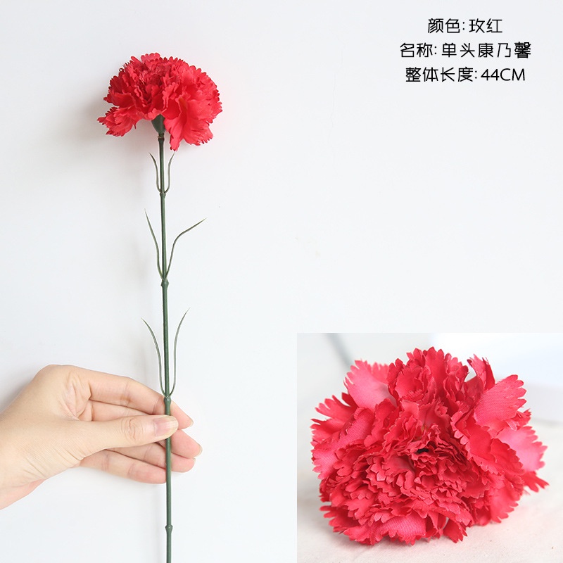 Hoa Cẩm Chướng lụa cao cấp loại 1 - Phăng siêu sang chảnh - 1 Cành 1 Bông Dài 44cm Hoa giả cao cấp, trang trí, để bàn