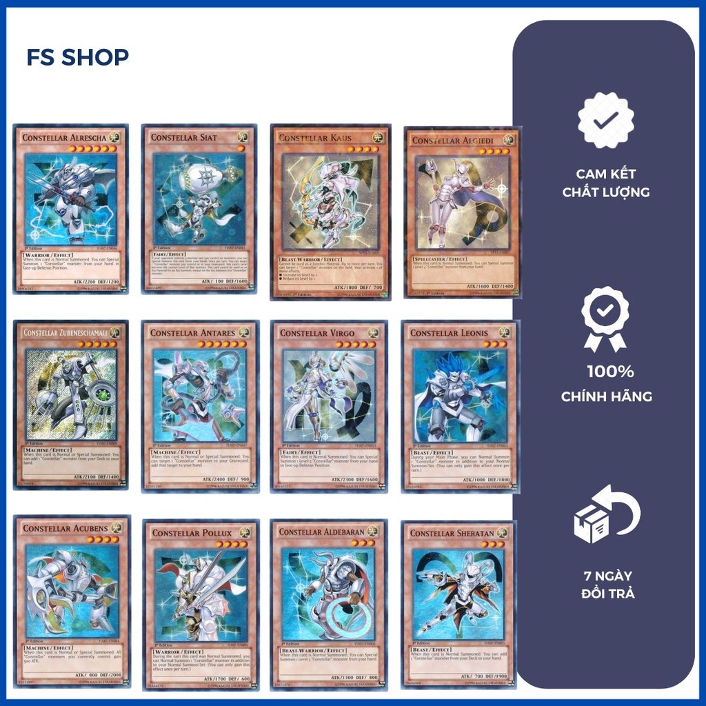 Thẻ Bài Yugioh Chính Hãng Set 12 Chòm Sao Constellar