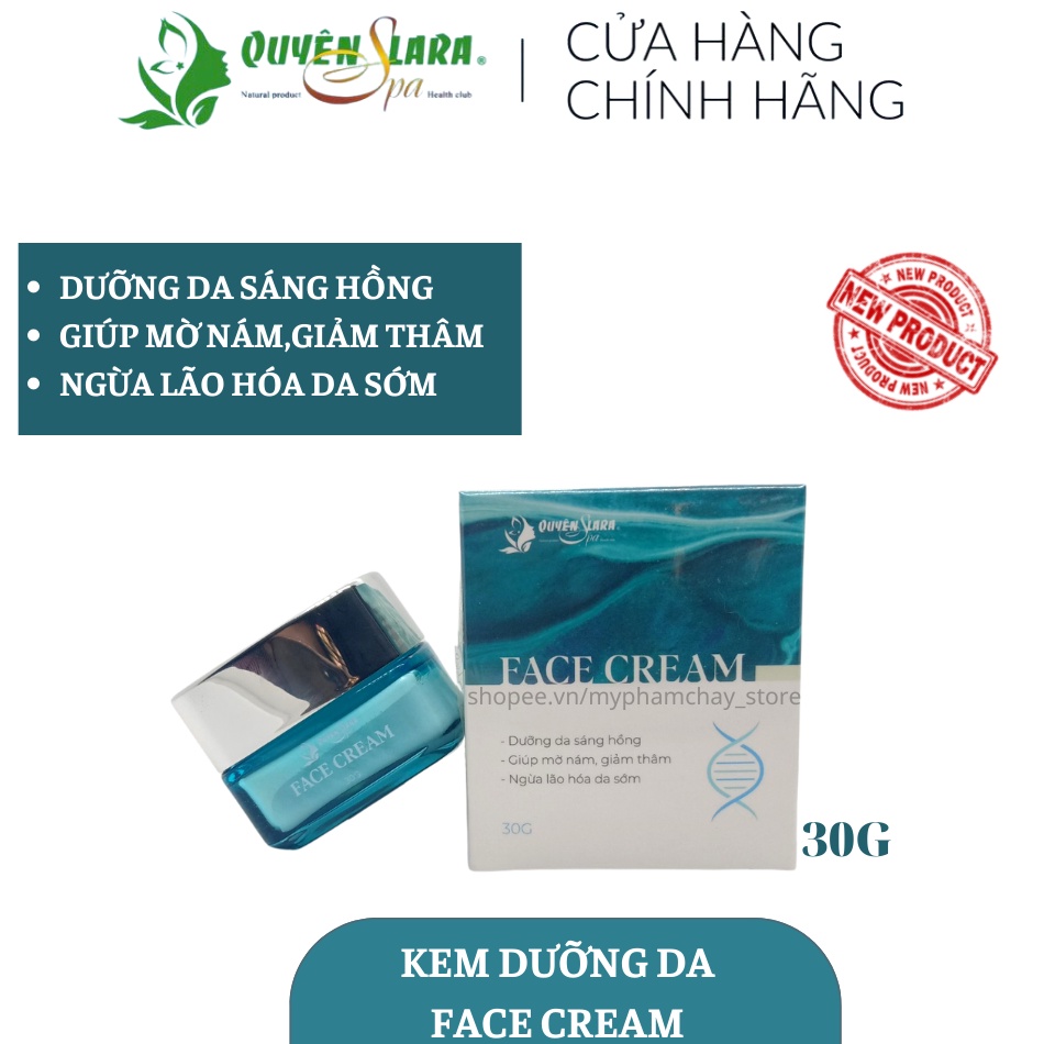 Kem Face Cream Quyên Lara Giúp Dưỡng Da Sáng Hồng, Giúp Mờ Nám, Giảm Thâm, Ngừa Lão Hoá Da Sớm 30g