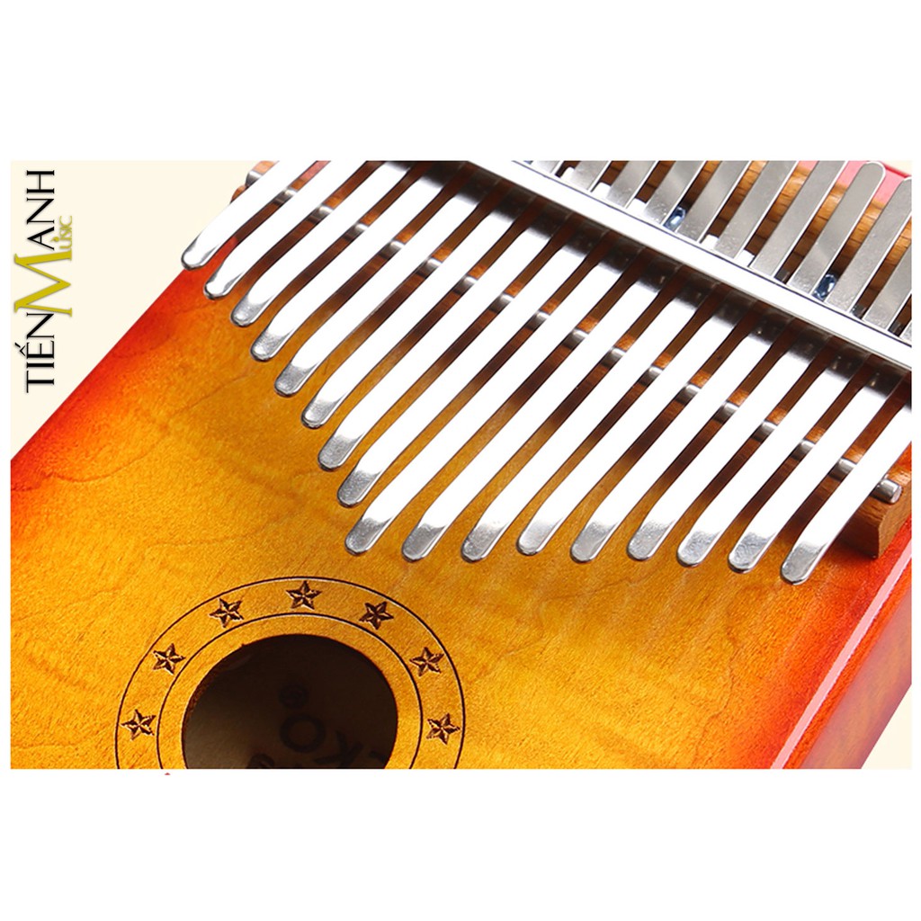 Combo Đàn Kalimba Gecko MC-S 17 Phím Gỗ Phong vân hổ và Hộp đựng (Cam kết 100% Chính hãng nhập khẩu bởi Tiến Mạnh Music)