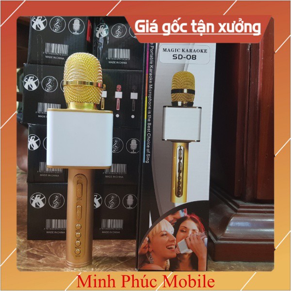 Mic Karaoke Magic SD-08 Hàng Loại 1 Âm Thanh Chuẩn Loa To